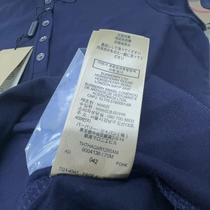 Burberry Burberry Navy Short Sleeve Polo Shirt 0079 Size S / US 4 / IT 40 - 10 Thumbnail