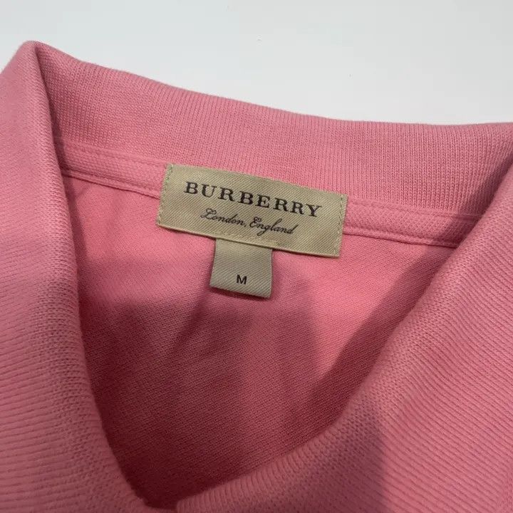 Burberry Burberry SS22 Pink Short Sleeve Polo Shirt 0079 Size M / US 6-8 / IT 42-44 - 5 Thumbnail