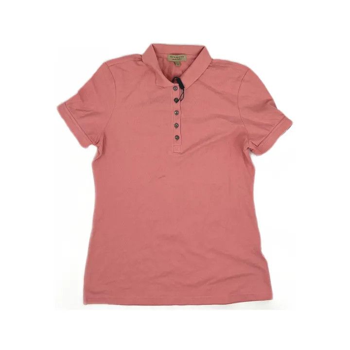 Burberry Burberry SS22 Pink Short Sleeve Polo Shirt 0079 Size M / US 6-8 / IT 42-44 - 2 Thumbnail