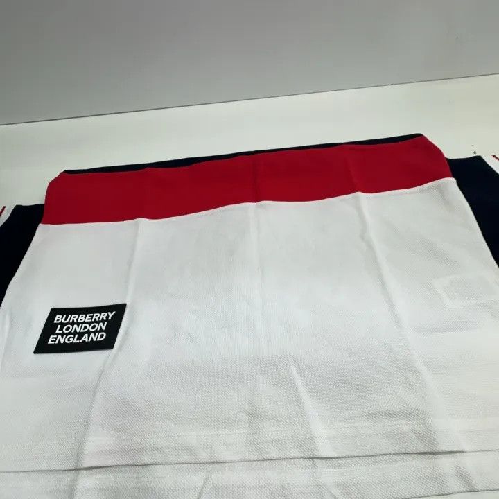 Burberry Logo Embroidered Color Block Polo 0079