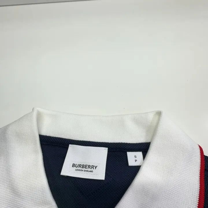 Burberry Logo Embroidered Color Block Polo 0079