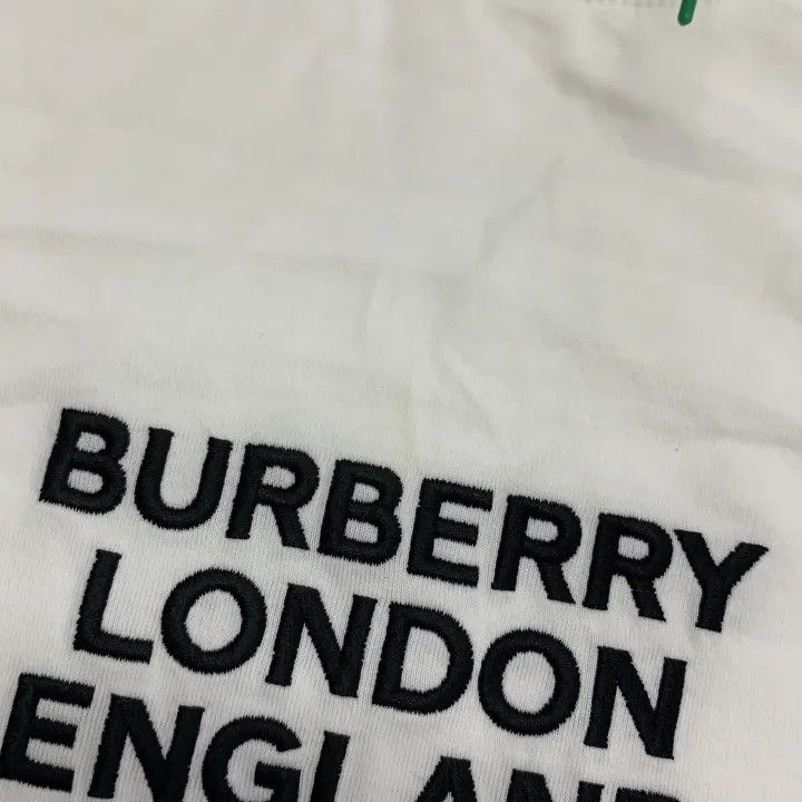 Burberry Burberry Embroidered Logo White T-shirt for Women 0079 Size XXL / US 16-18 / IT 52-54 - 7 Thumbnail