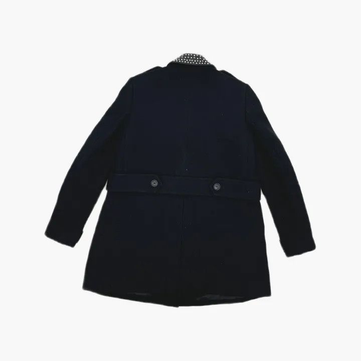Burberry Burberry Long Black Button Coat with Studded Collar 0079 Size M / US 6-8 / IT 42-44 - 3 Thumbnail