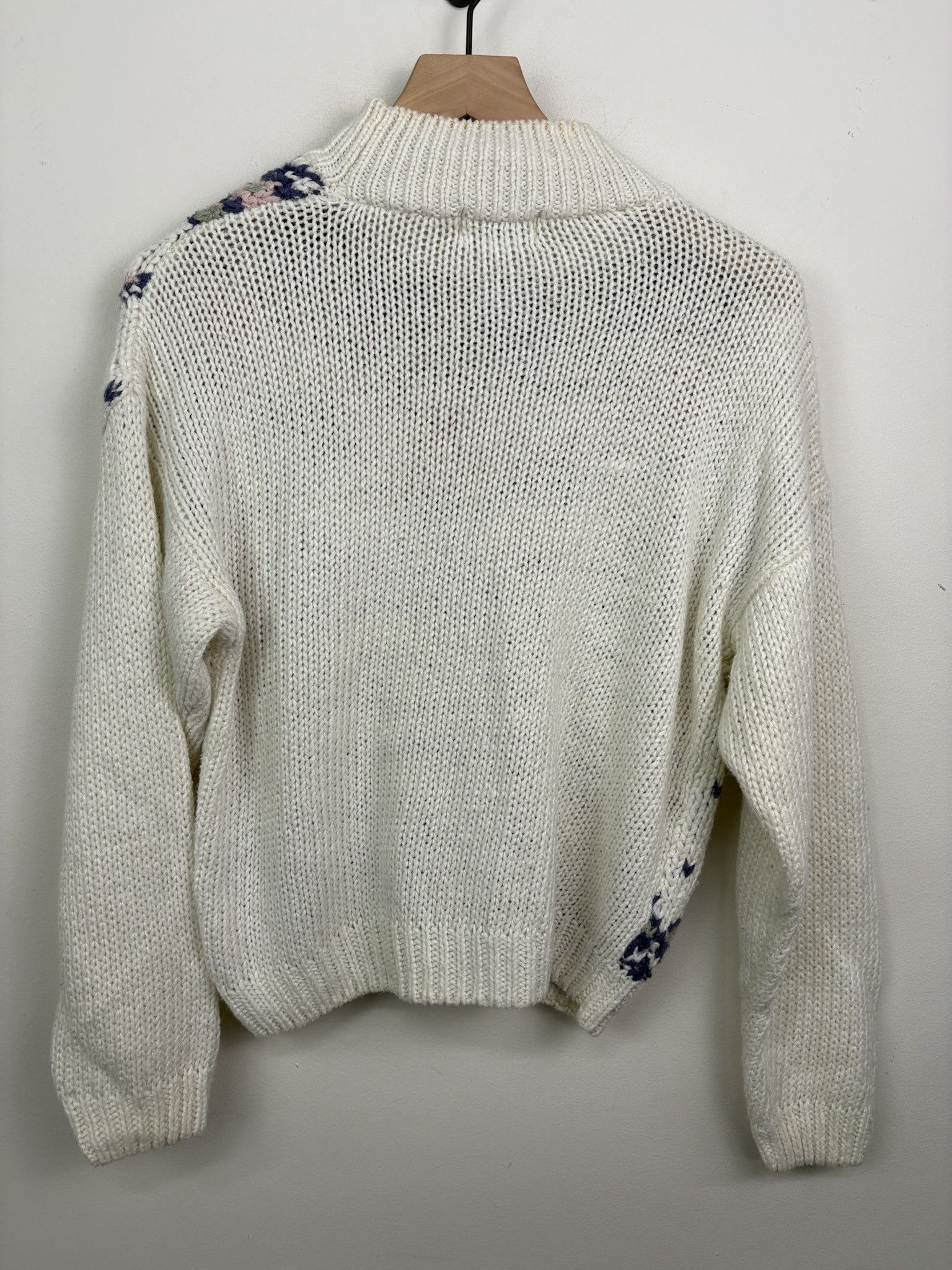 Vintage Vintage 90's Knit Jamie Scott Floral Pattern Collared Pullover Cardigan Size M Size US M / EU 48-50 / 2 - 3 Thumbnail