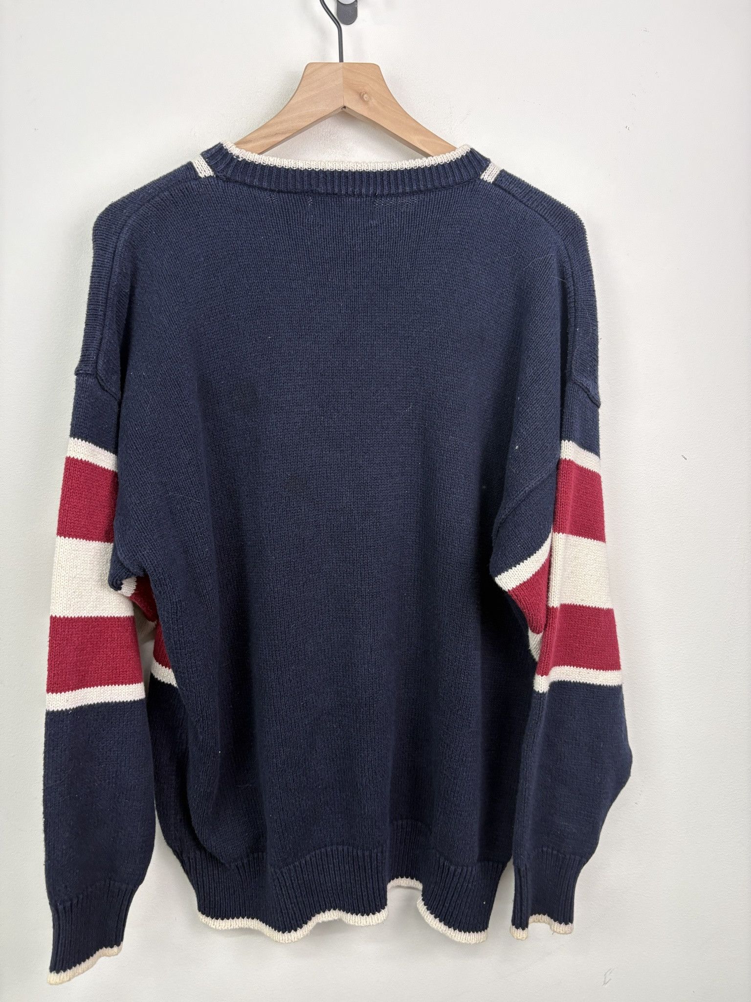 Vintage Vintage 90's Knit Cotton Traders U.S.A Pattern Crewneck Pullover Cardigan SIze L Size US L / EU 52-54 / 3 - 3 Thumbnail