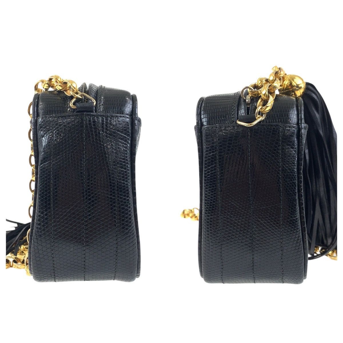 Chanel Chanel Chanel Coco Mark Lizard Chain Shoulder Bag Natural Material Shoulder Bag DUTY FREE for USA Size ONE SIZE - 7 Thumbnail