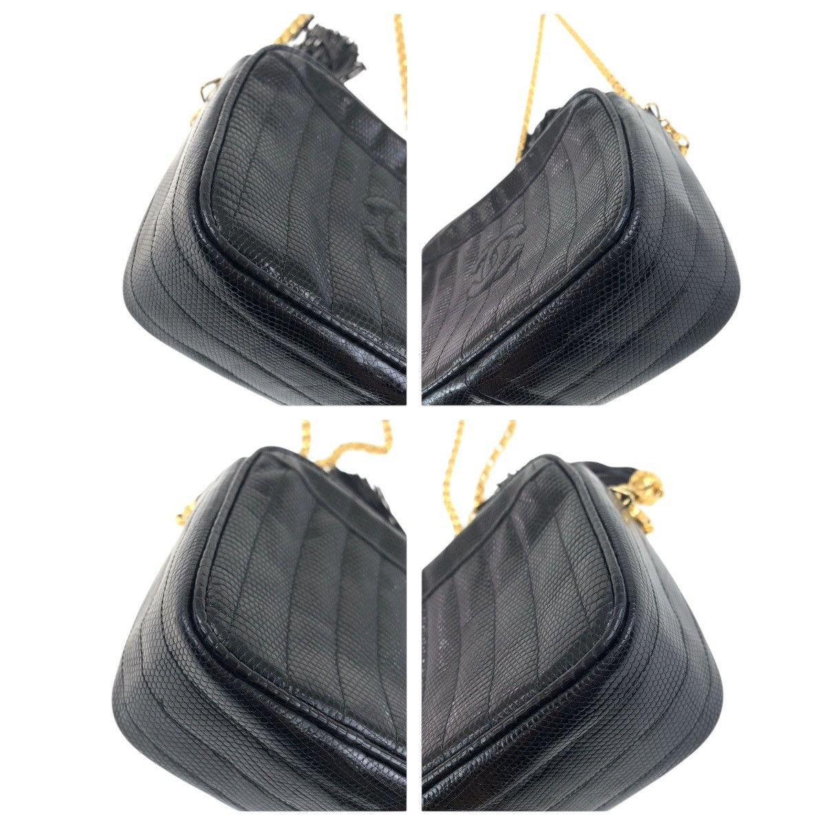 Chanel Chanel Chanel Coco Mark Lizard Chain Shoulder Bag Natural Material Shoulder Bag DUTY FREE for USA Size ONE SIZE - 3 Thumbnail