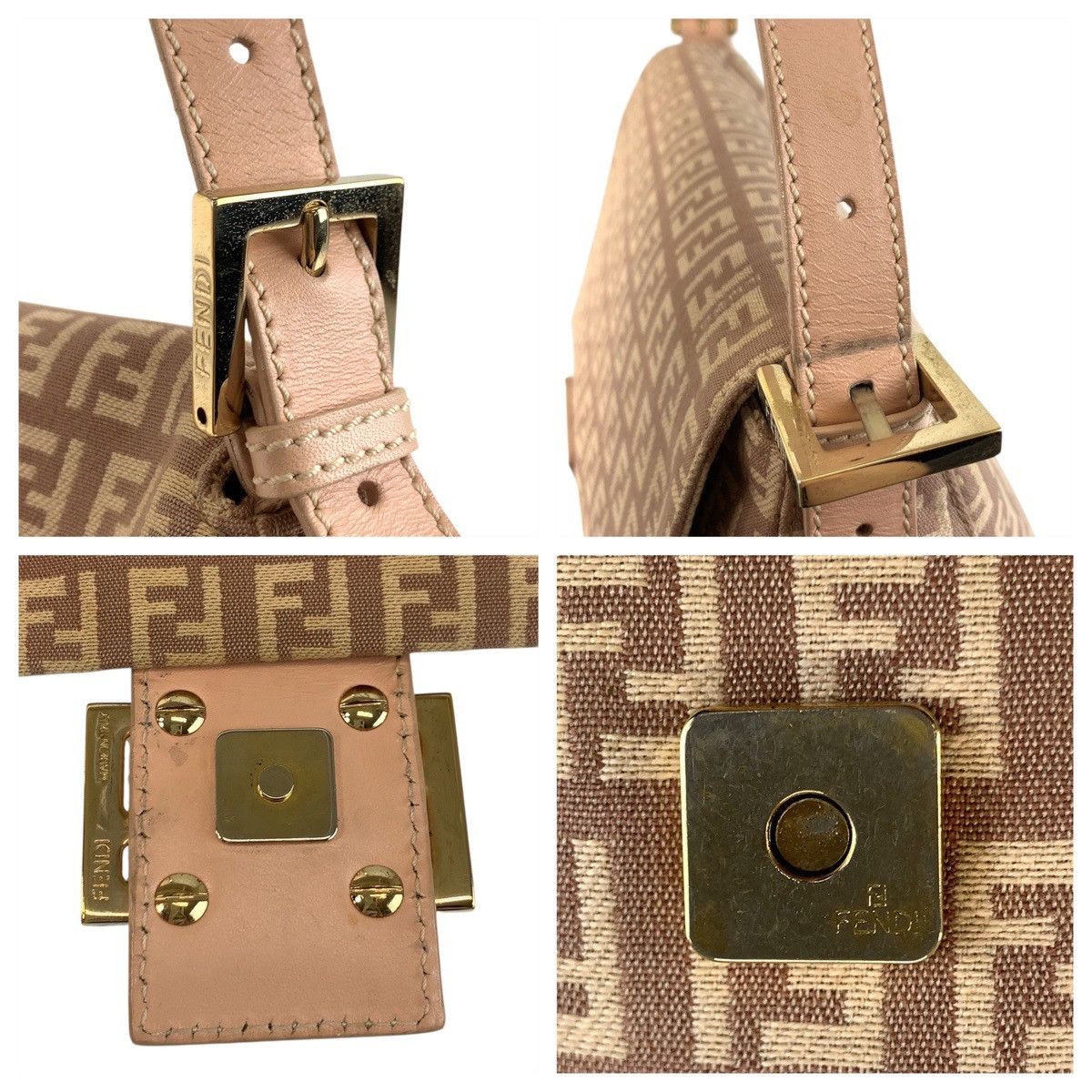 Fendi Fendi Fendi Mamma Baguette Zucchino Canvas Leather Shoulder Bag Canvas Shoulder Bag 8BR001LPN059 DUTY FREE for USA Size ONE SIZE - 5 Thumbnail
