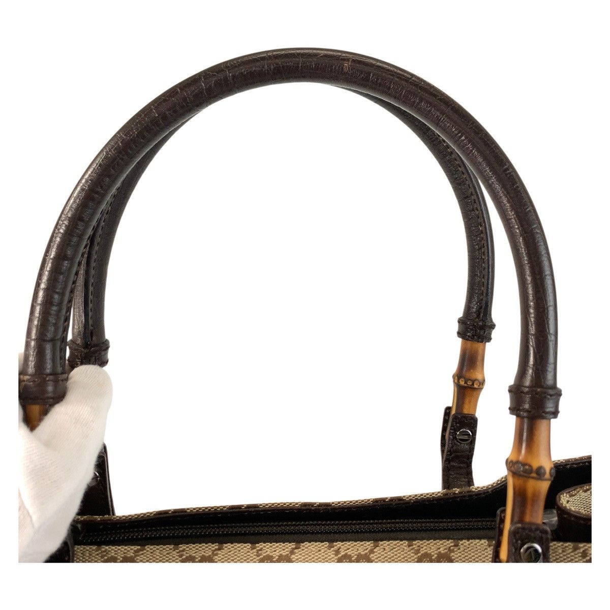 Gucci Gucci Gucci Bamboo GG Canvas 2way bag Canvas Shoulder Bag 112526 DUTY FREE for USA Size ONE SIZE - 8 Thumbnail