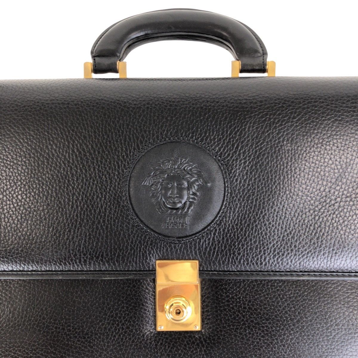 Versace Gianni Versace Medusa Leather Briefcase Leather Business Bag DUTY FREE for USA