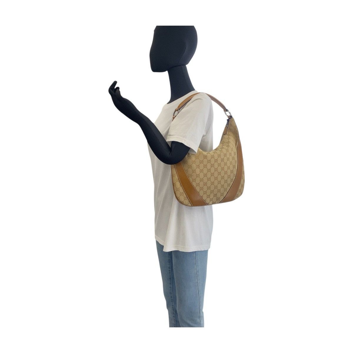 Gucci Gucci Gucci GG Canvas Leather Shoulder Bag Canvas Shoulder Bag 124357 DUTY FREE for USA Size ONE SIZE - 7 Thumbnail