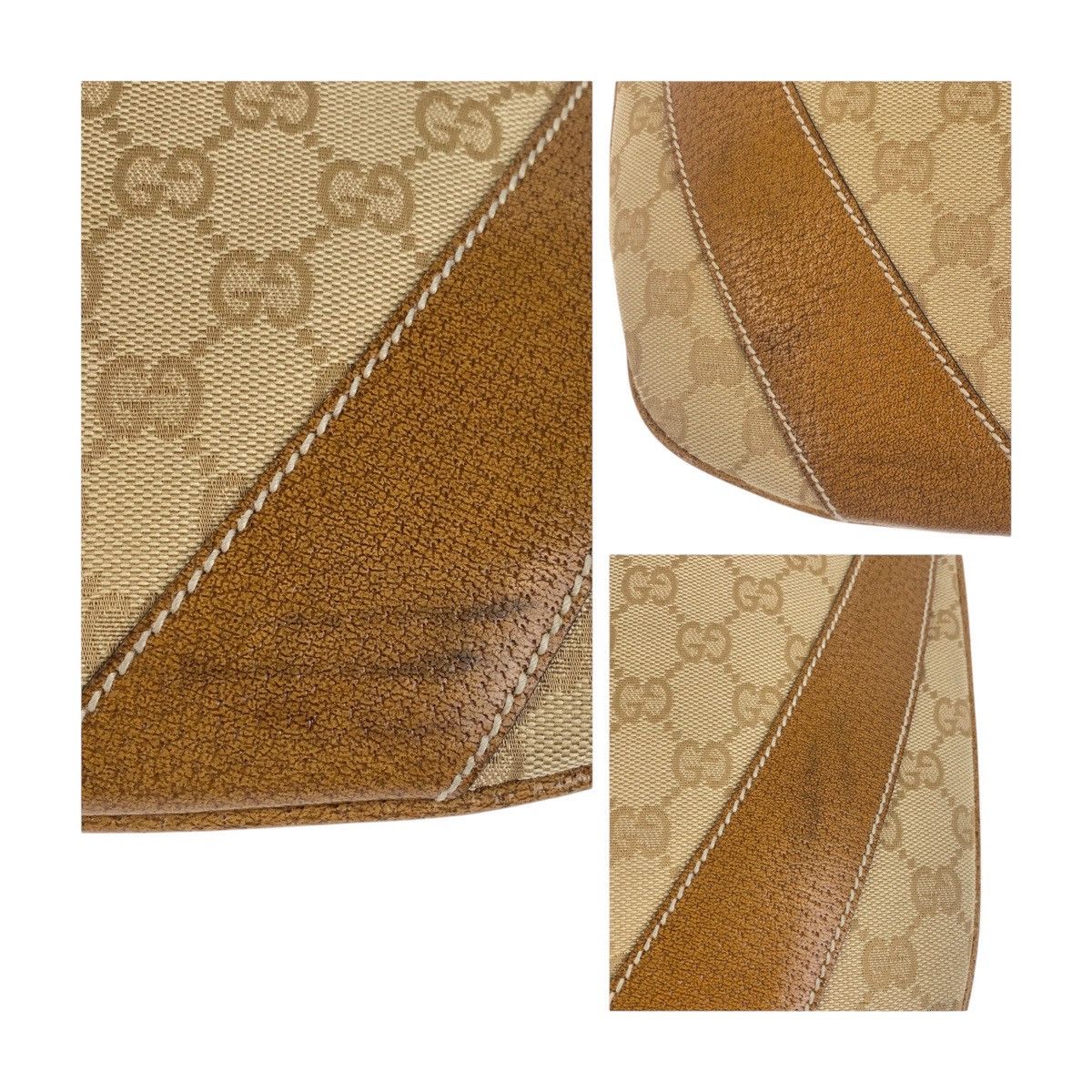 Gucci Gucci Gucci GG Canvas Leather Shoulder Bag Canvas Shoulder Bag 124357 DUTY FREE for USA Size ONE SIZE - 4 Thumbnail