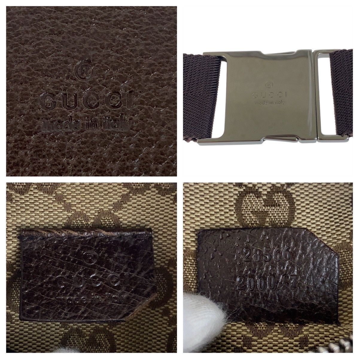 Gucci Gucci Gucci GG Canvas Leather Waist Bag Canvas Belt Bag 28566 DUTY FREE for USA Size ONE SIZE - 4 Thumbnail
