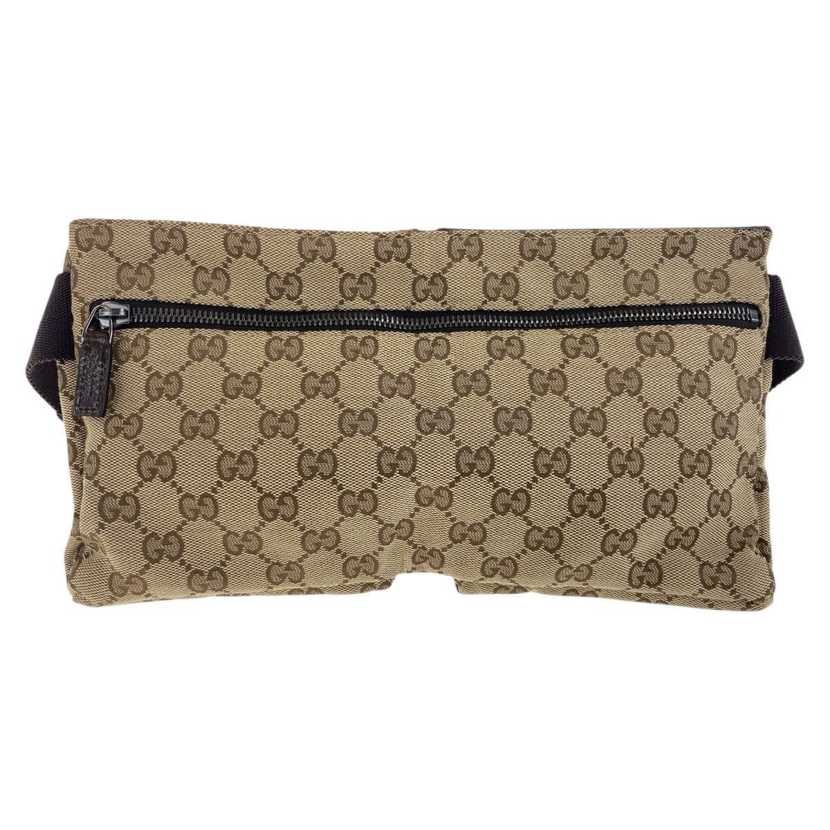 Gucci Gucci Gucci GG Canvas Leather Waist Bag Canvas Belt Bag 28566 DUTY FREE for USA Size ONE SIZE - 2 Thumbnail