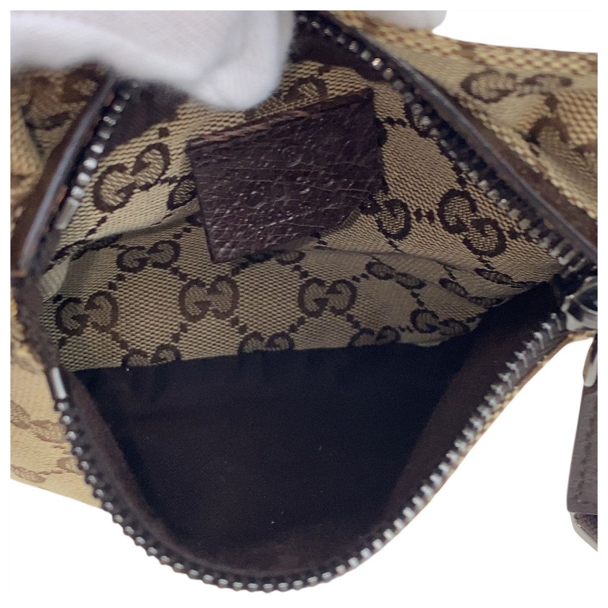 Gucci Gucci Gucci GG Canvas Leather Waist Bag Canvas Belt Bag 28566 DUTY FREE for USA Size ONE SIZE - 9 Thumbnail