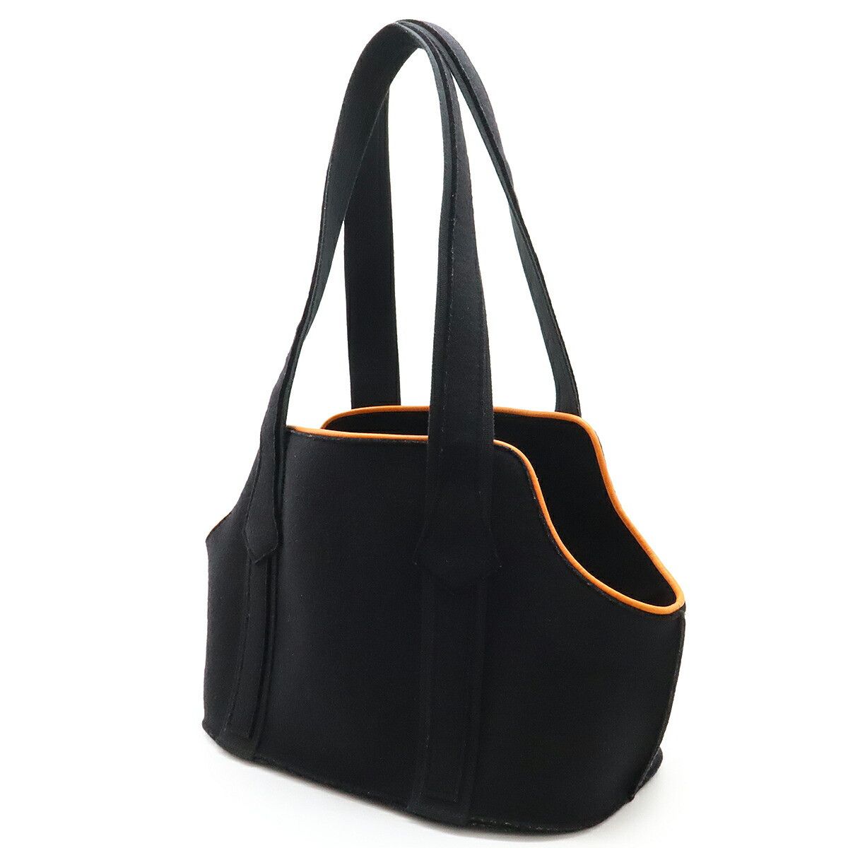 Hermes Hermes Patapon Dog Carry Felt Leather Shoulder Bag Leather Pet Bag Womenswear