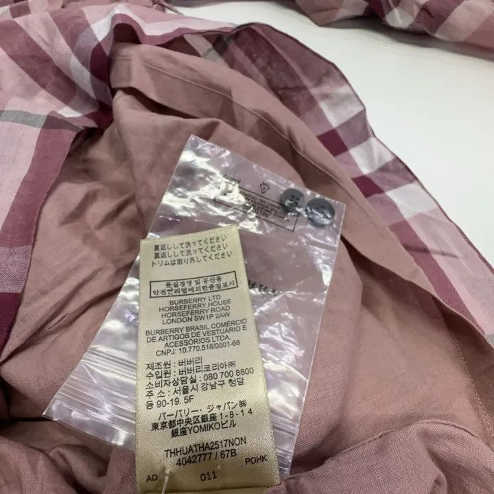 Burberry Burberry Pink Check Long Sleeve Dress for Women 0079 Size S / US 4 / IT 40 - 6 Thumbnail