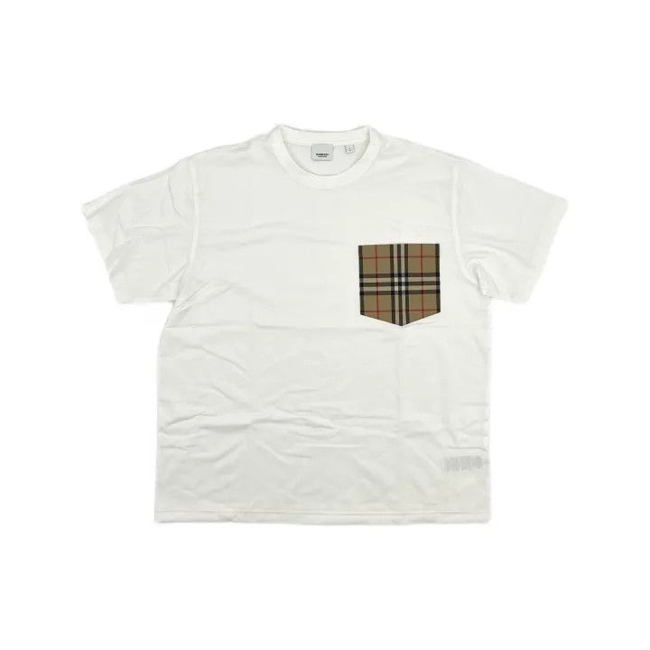 Burberry Burberry Check Pocket Cotton Tee for Women 0079 Size M / US 6-8 / IT 42-44 - 2 Thumbnail