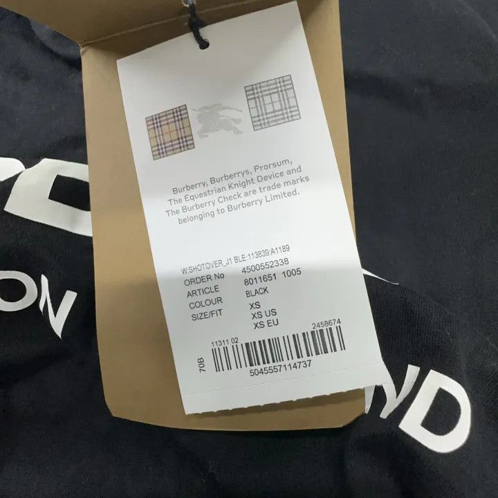 Burberry Burberry Logo Black Short Sleeve T-Shirt 0079 Size XS / US 0-2 / IT 36-38 - 12 Thumbnail