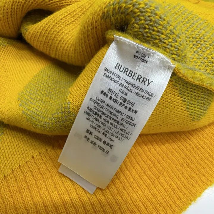 Burberry Burberry Yellow Diamond Pattern Long Sleeve Sweater 0079 Size M / US 6-8 / IT 42-44 - 5 Thumbnail