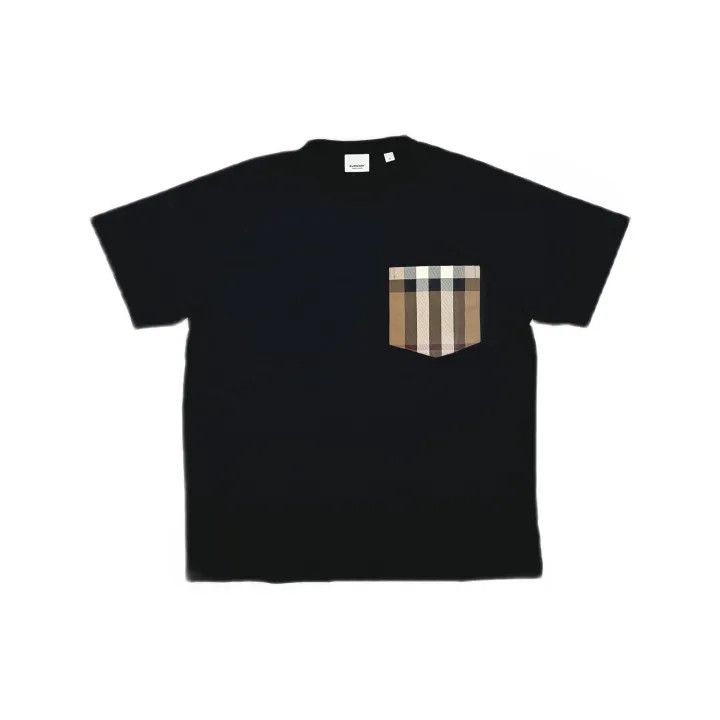 Burberry Burberry Check Pocket Oversized T-shirt 0079 Size S / US 4 / IT 40 - 2 Thumbnail