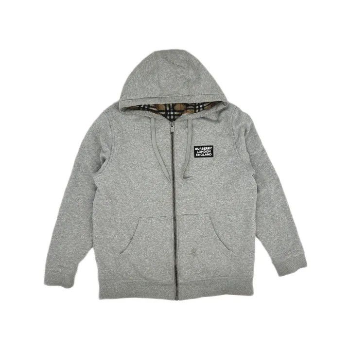 Burberry Gray Logo Casual Hoodie for Everyone 0079