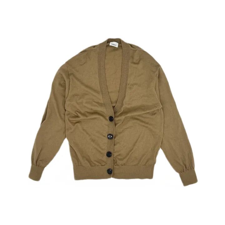 Burberry Burberry Beige V-Neck Long Sleeve Wool Sweater 0079 Size M / US 6-8 / IT 42-44 - 2 Thumbnail