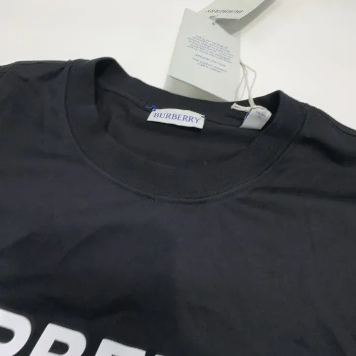 Burberry Burberry Black Logo Print Short Sleeve T-Shirt 0079 Size S / US 4 / IT 40 - 14 Thumbnail