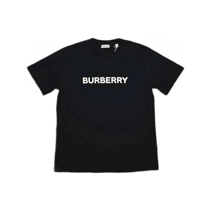 Burberry Burberry Black Logo Print Short Sleeve T-Shirt 0079 Size S / US 4 / IT 40 - 2 Thumbnail