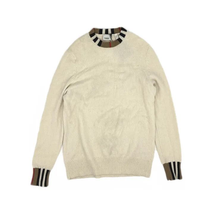 Burberry Burberry Women's Striped Logo Knit Sweater 0079 Size L / US 10 / IT 46 - 2 Thumbnail