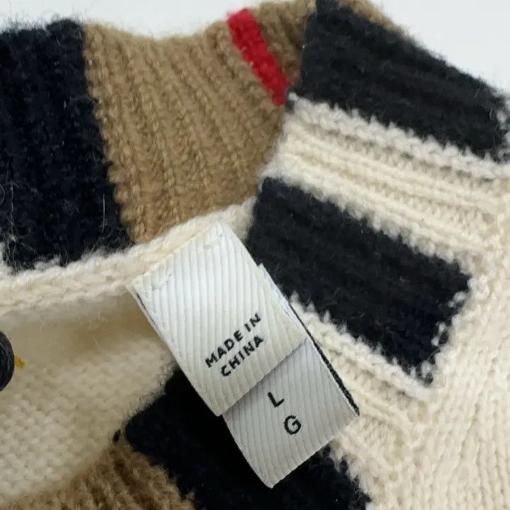 Burberry Burberry Women's Striped Logo Knit Sweater 0079 Size L / US 10 / IT 46 - 5 Thumbnail