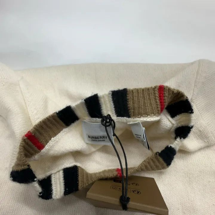 Burberry Burberry Women's Striped Logo Knit Sweater 0079 Size L / US 10 / IT 46 - 8 Thumbnail