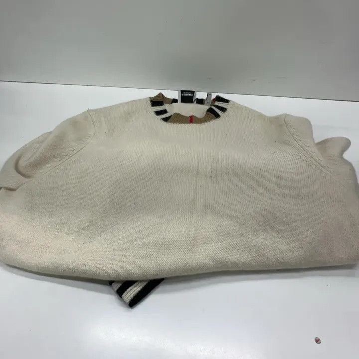 Burberry Burberry Women's Striped Logo Knit Sweater 0079 Size L / US 10 / IT 46 - 9 Thumbnail