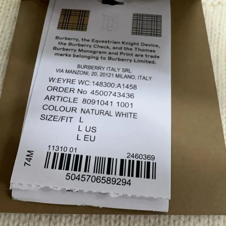 Burberry Burberry Women's Striped Logo Knit Sweater 0079 Size L / US 10 / IT 46 - 6 Thumbnail