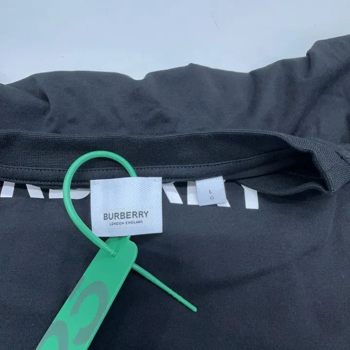 Burberry Burberry Black Logo Print Short Sleeve T-Shirt 0079 Size L / US 10 / IT 46 - 4 Thumbnail