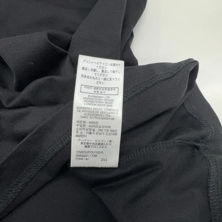 Burberry Burberry Black Logo Print Short Sleeve T-Shirt 0079 Size L / US 10 / IT 46 - 5 Thumbnail
