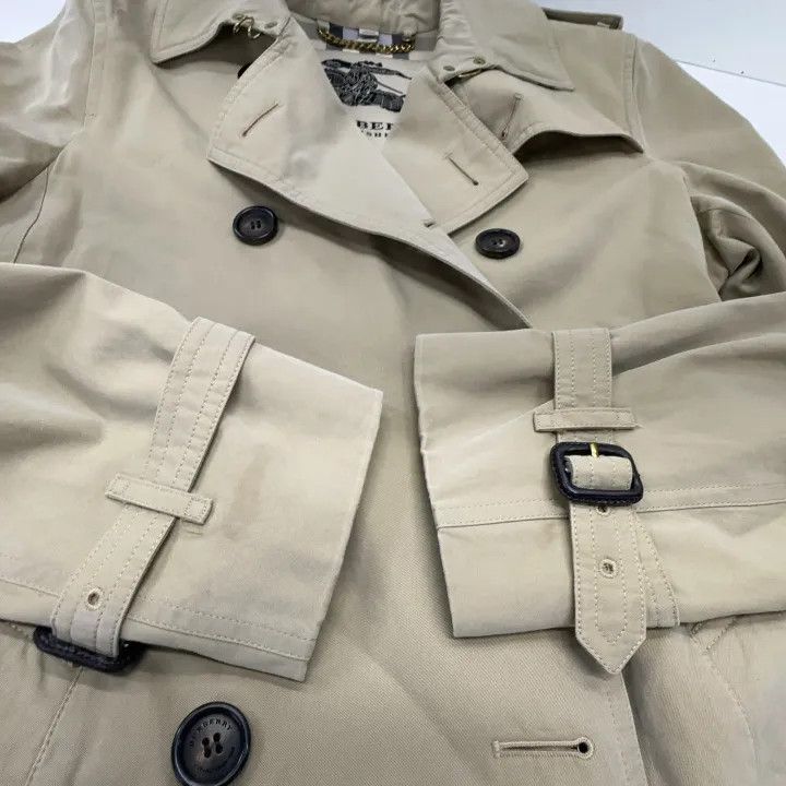 Burberry Burberry Double-Breasted Long Coat in Beige 0079 Size M / US 6-8 / IT 42-44 - 8 Thumbnail