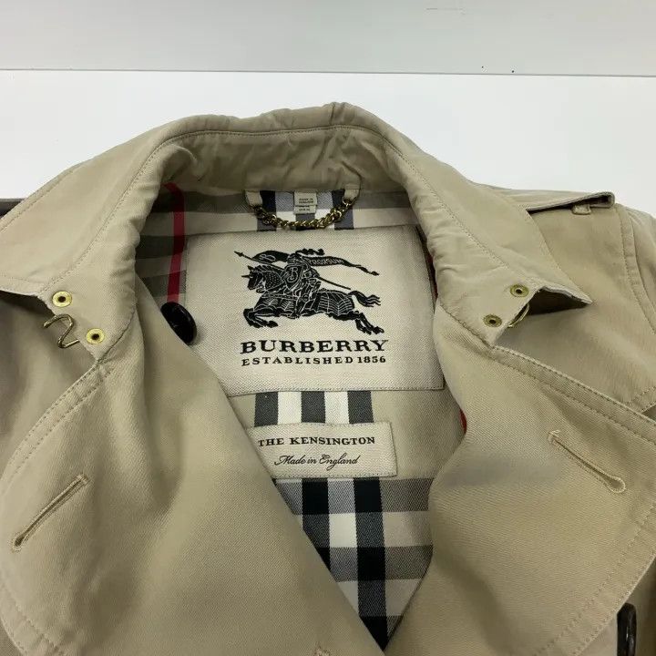 Burberry Burberry Double-Breasted Long Coat in Beige 0079 Size M / US 6-8 / IT 42-44 - 7 Thumbnail