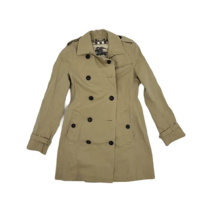 Burberry Burberry Double-Breasted Long Coat in Beige 0079 Size M / US 6-8 / IT 42-44 - 2 Thumbnail