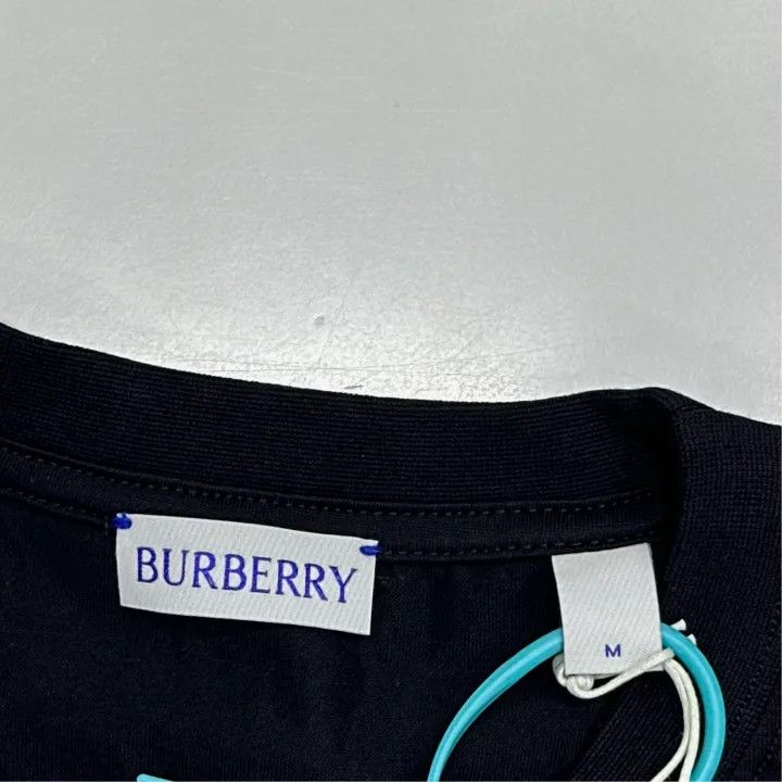 Burberry Burberry Black Logo Print Short Sleeve T-Shirt 0079 Size M / US 6-8 / IT 42-44 - 3 Thumbnail