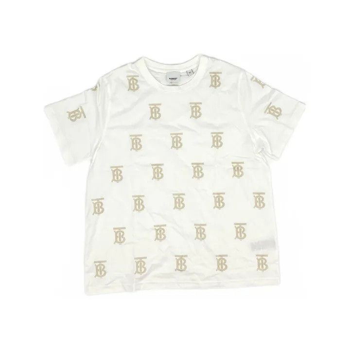 Burberry Burberry White Cotton Logo Tee SS22 0079 Size M / US 6-8 / IT 42-44 - 2 Thumbnail
