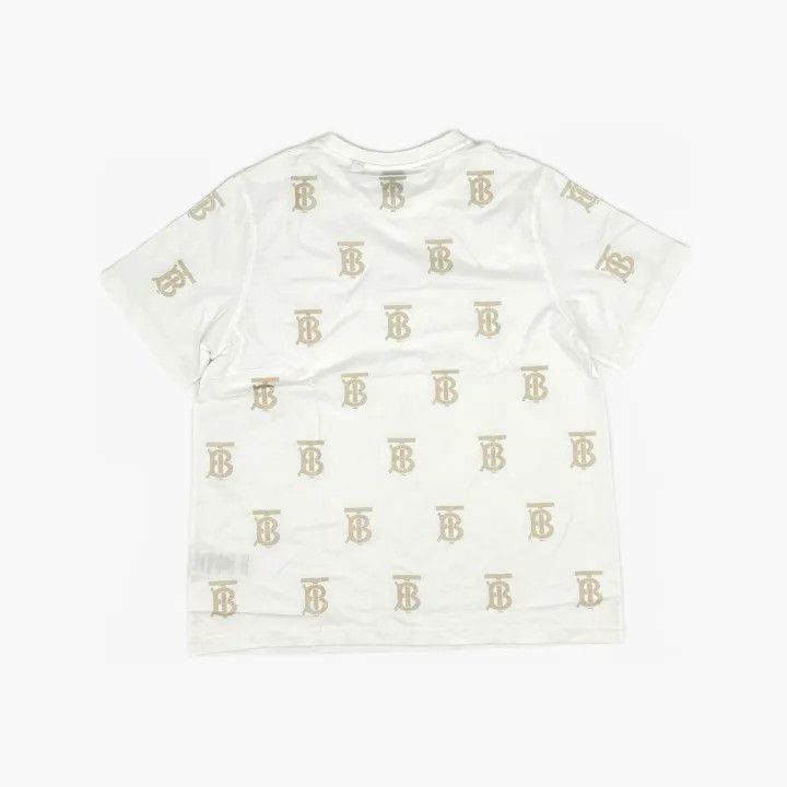 Burberry Burberry White Cotton Logo Tee SS22 0079 Size M / US 6-8 / IT 42-44 - 3 Thumbnail