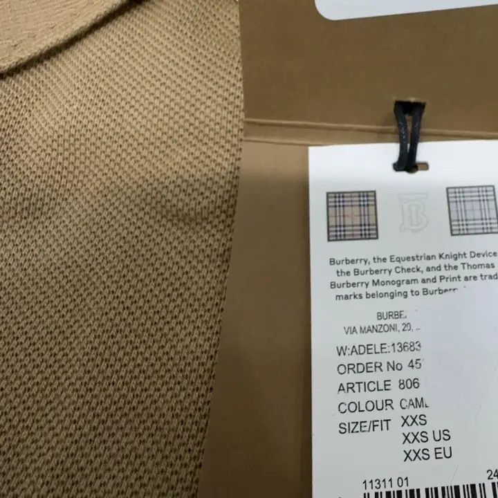 Burberry Burberry SS23 Casual Short Sleeve Polo 0079 Size XXS / US 00 / IT 34 - 8 Thumbnail