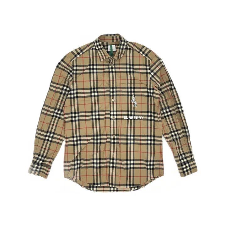 Burberry Burberry Classic Zebra Embroidered Check Long Sleeve Shirt 0079 Size S / US 4 / IT 40 - 2 Thumbnail