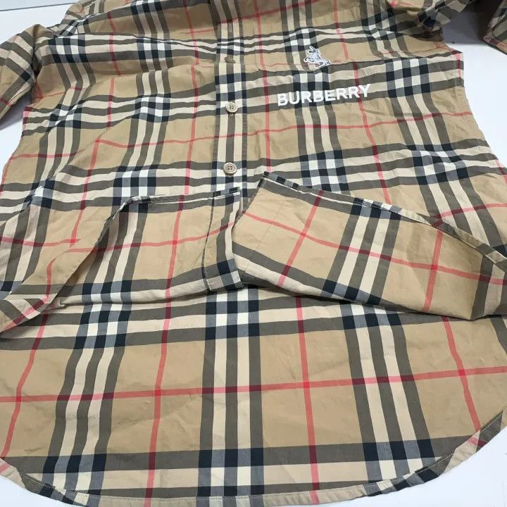 Burberry Burberry Classic Zebra Embroidered Check Long Sleeve Shirt 0079 Size S / US 4 / IT 40 - 10 Thumbnail