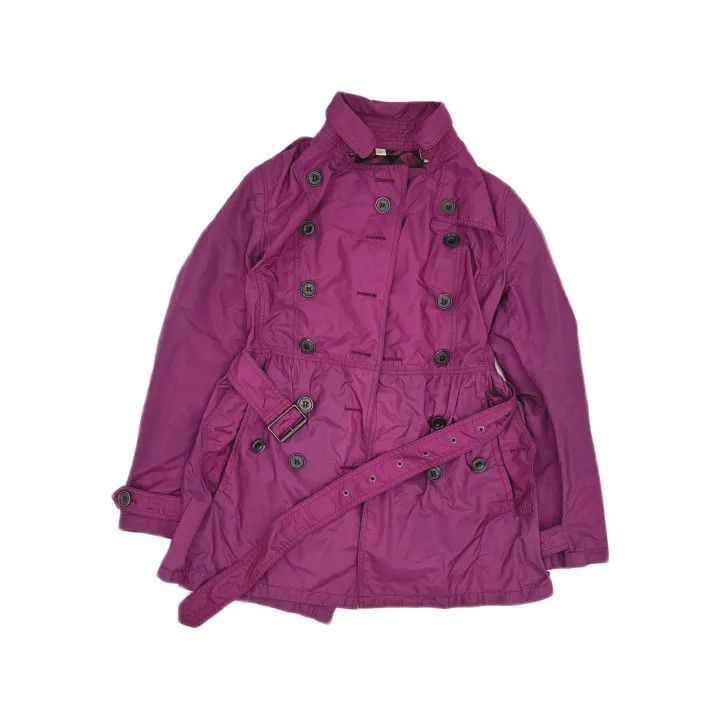 Burberry Burberry Stylish Versatile Purple Coat 0079 Size S / US 4 / IT 40 - 2 Thumbnail