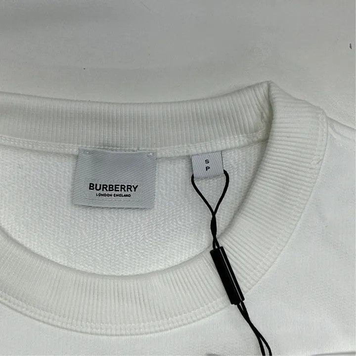 Burberry Burberry White Printed Long Sleeve Sweatshirt for Women 0079 Size S / US 4 / IT 40 - 3 Thumbnail