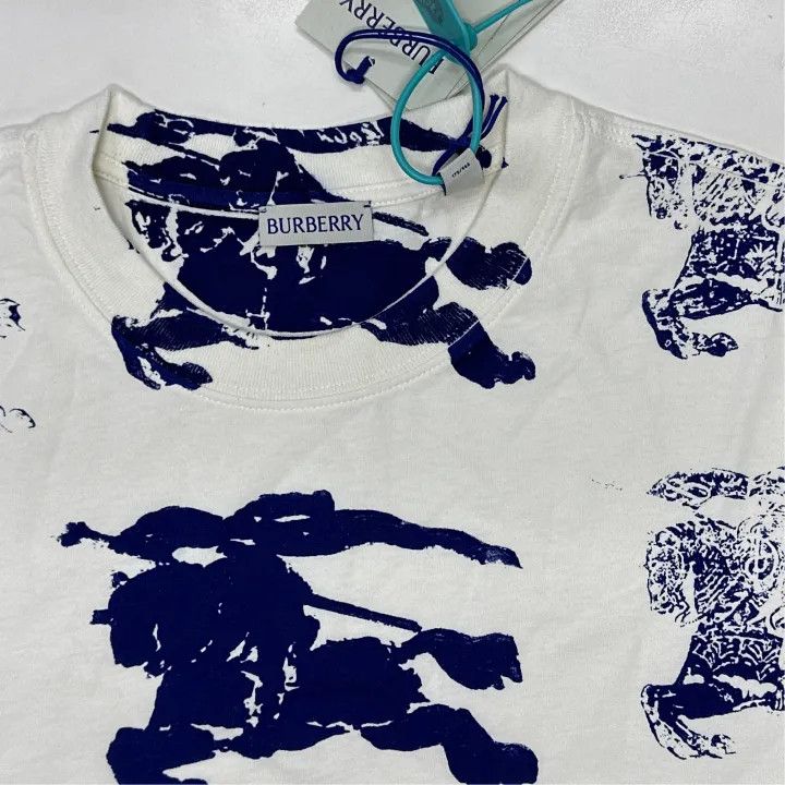 Burberry Burberry Logo Print Short Sleeve T-Shirt 0079 Size L / US 10 / IT 46 - 5 Thumbnail