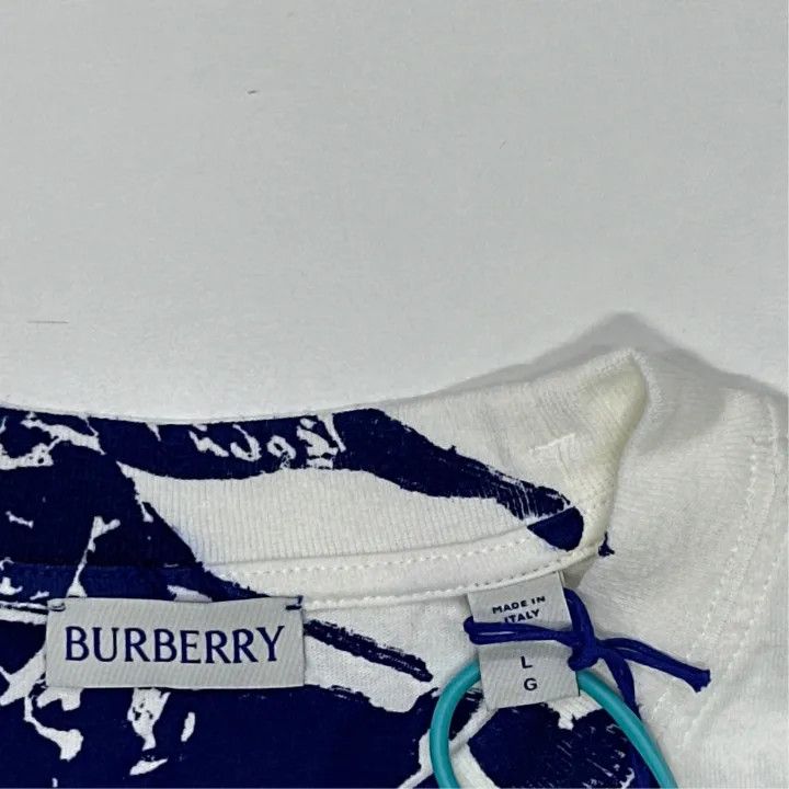 Burberry Burberry Logo Print Short Sleeve T-Shirt 0079 Size L / US 10 / IT 46 - 4 Thumbnail