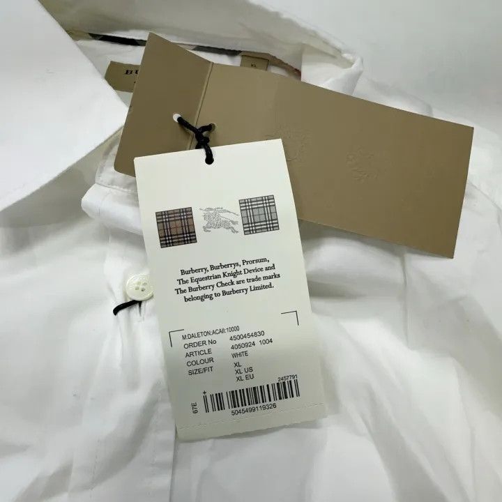Burberry Burberry White Button-Up Collar Shirt 0079 Size XL / US 12-14 / IT 48-50 - 5 Thumbnail